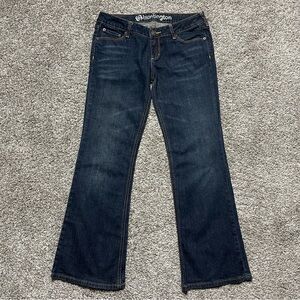 Bullhead Denim Huntington Flare Dark Wash Junior Size 7 Short Jeans